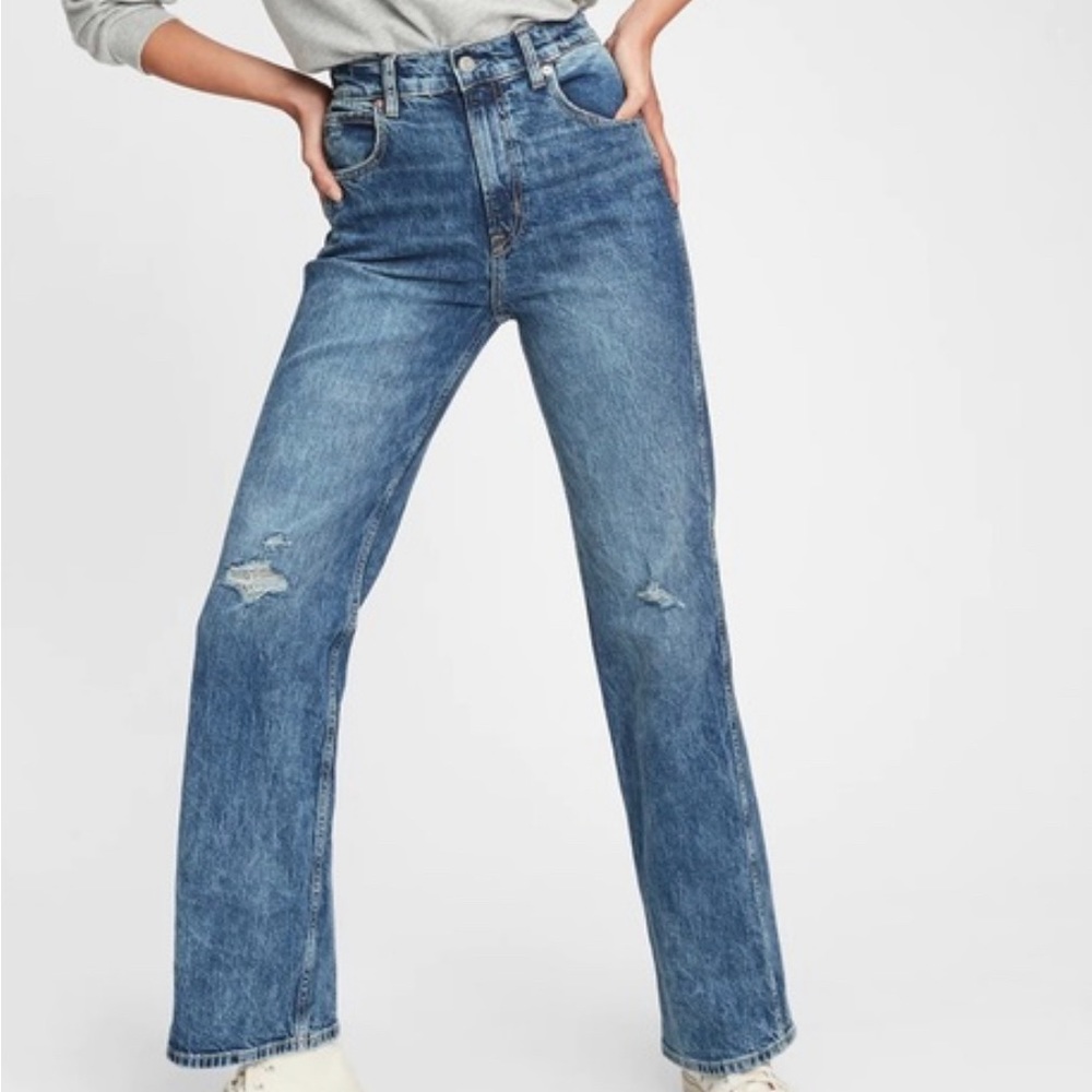 GAP VINTAGE FLARE JEANS ACID WASHED